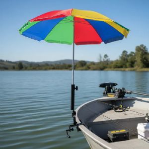 Suporte Guarda Sol 45cm Ferro Para Barco